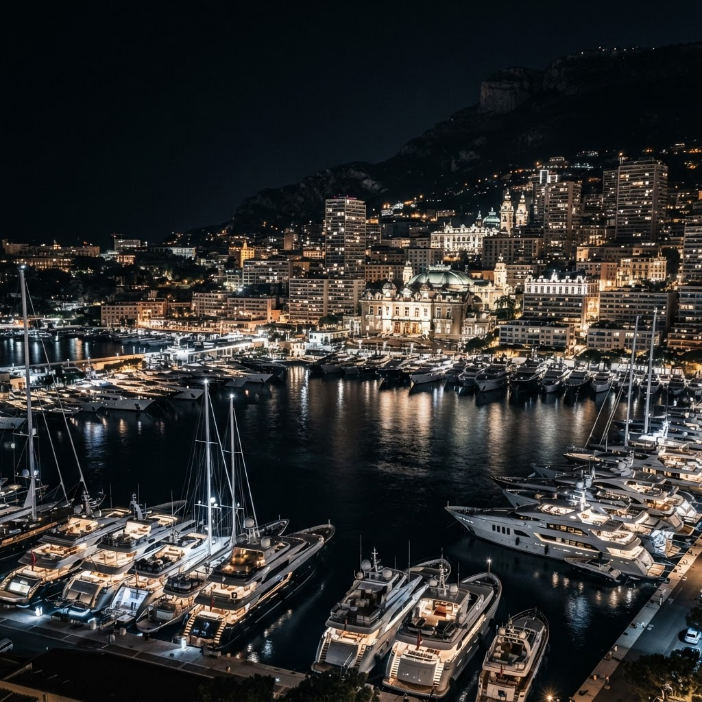 Monaco at night